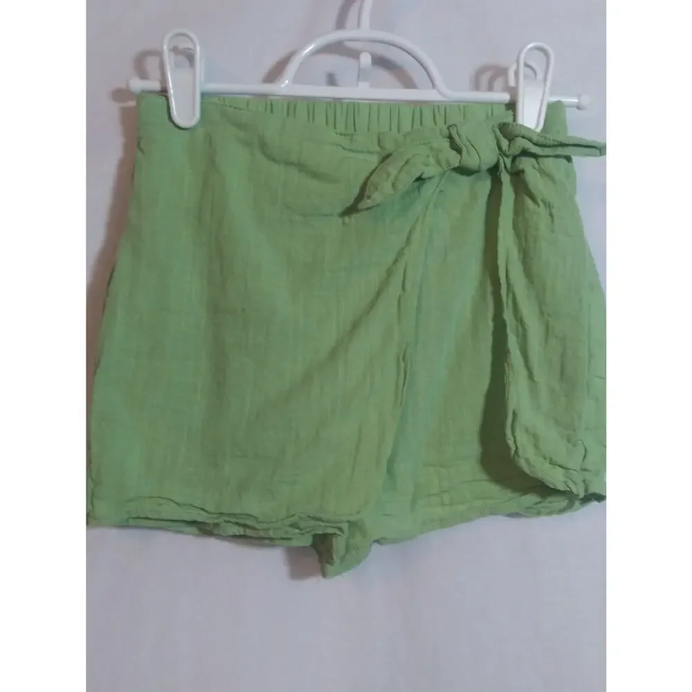 Kate Mack Light Green Two Piece Skort Cotton Set Lightweight Size 7